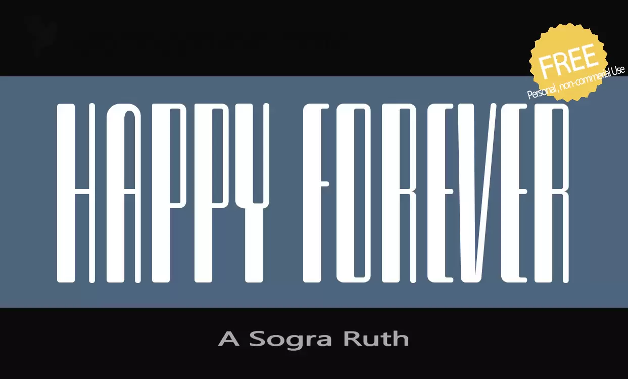 Font Sample of A-Sogra-Ruth