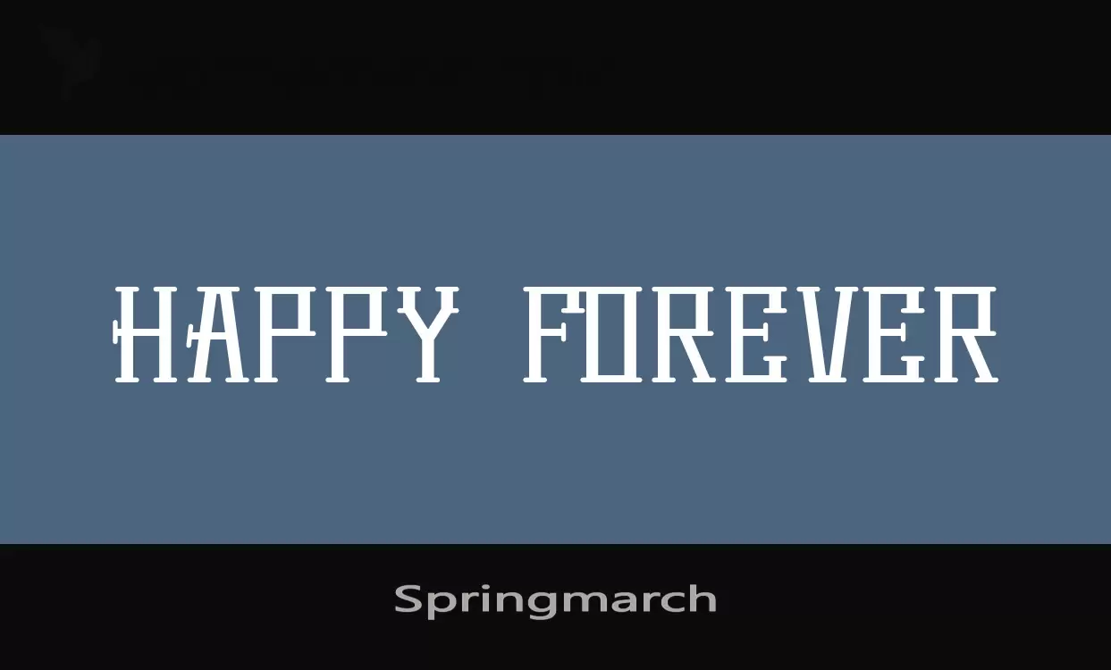 「Springmarch」字体效果图