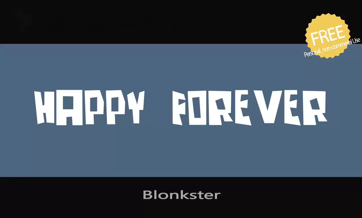 Font Sample of Blonkster