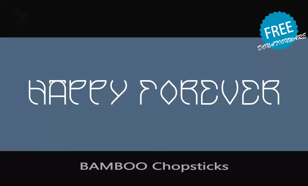 「BAMBOO-Chopsticks」字体效果图