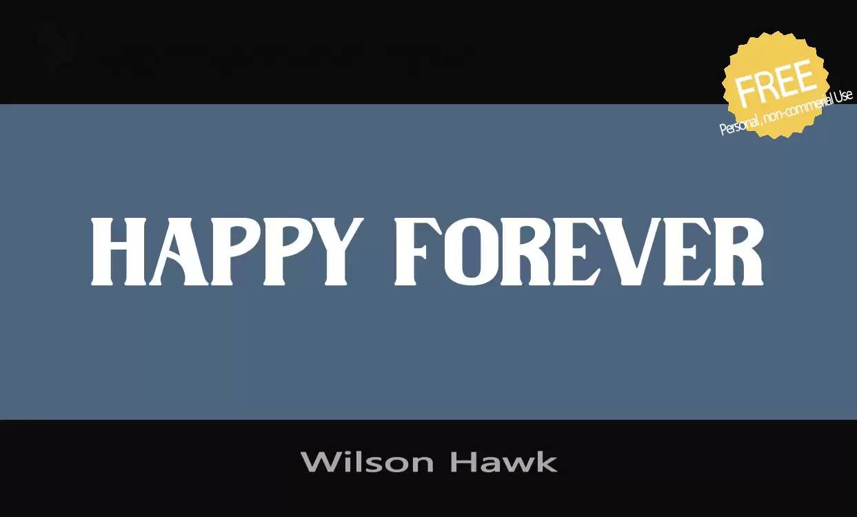 「Wilson-Hawk」字体效果图