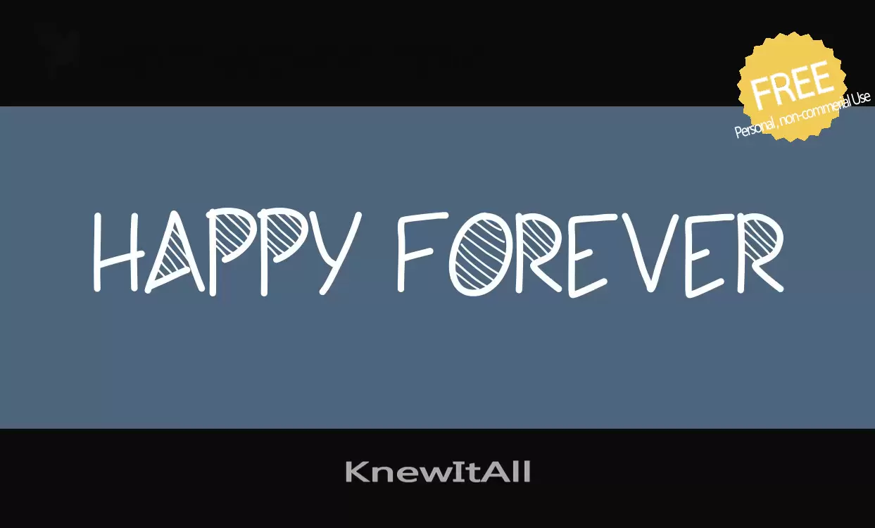 Font Sample of KnewItAll