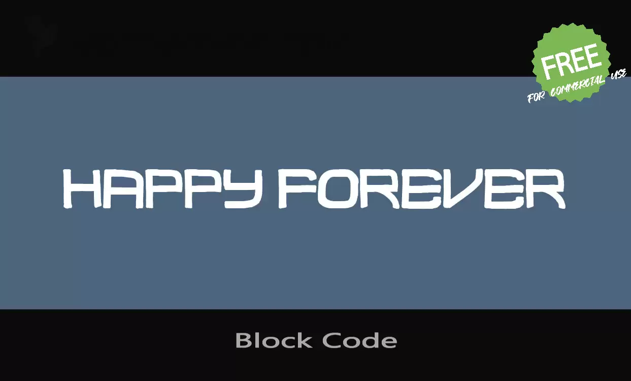 Font Sample of Block-Code