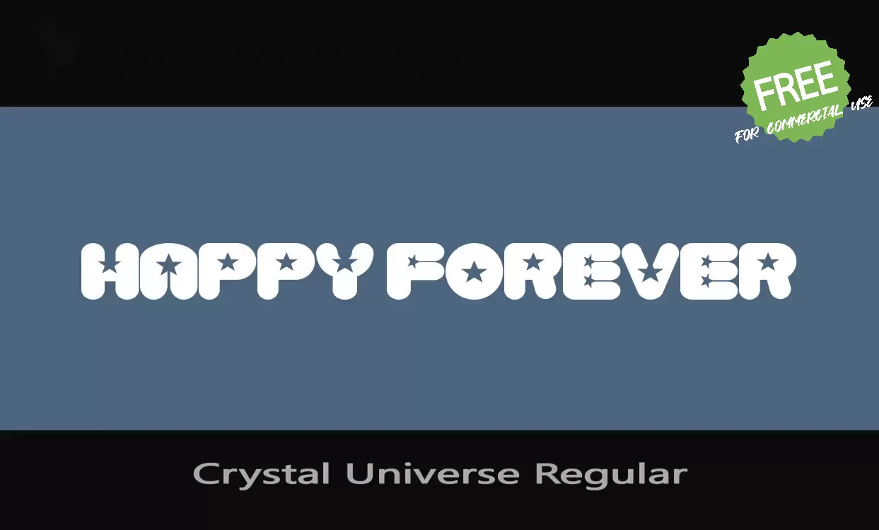 「Crystal-Universe-Regular」字体效果图