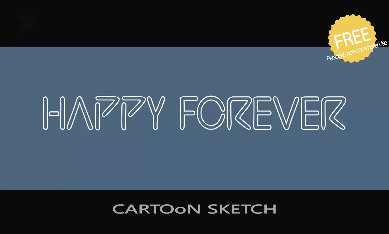 「CARTOoN-SKETCH」字体效果图