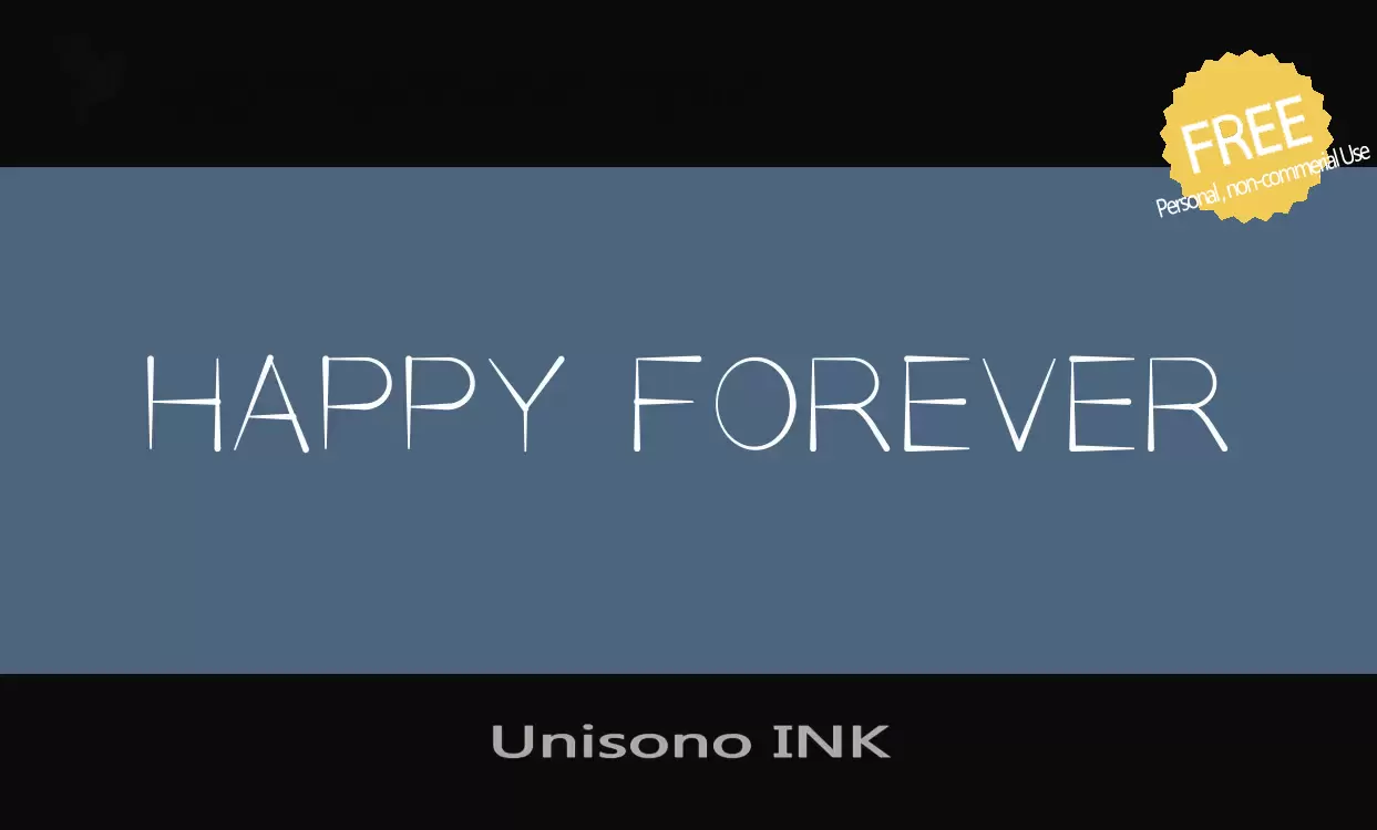 Font Sample of Unisono-INK