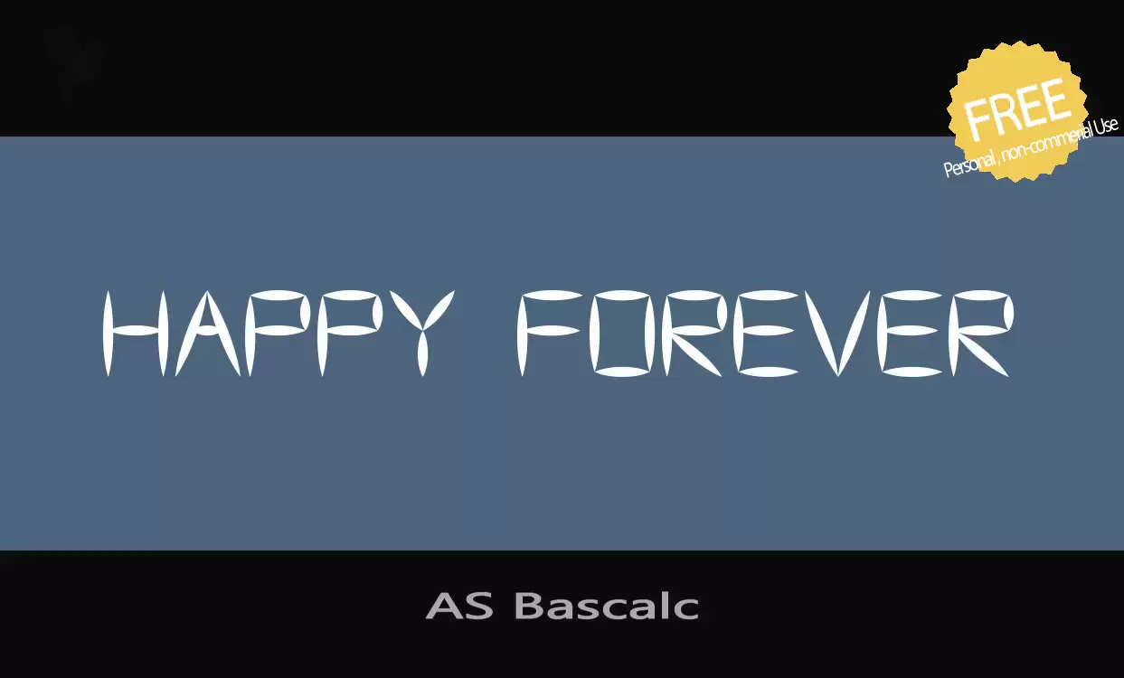 「AS-Bascalc」字体效果图