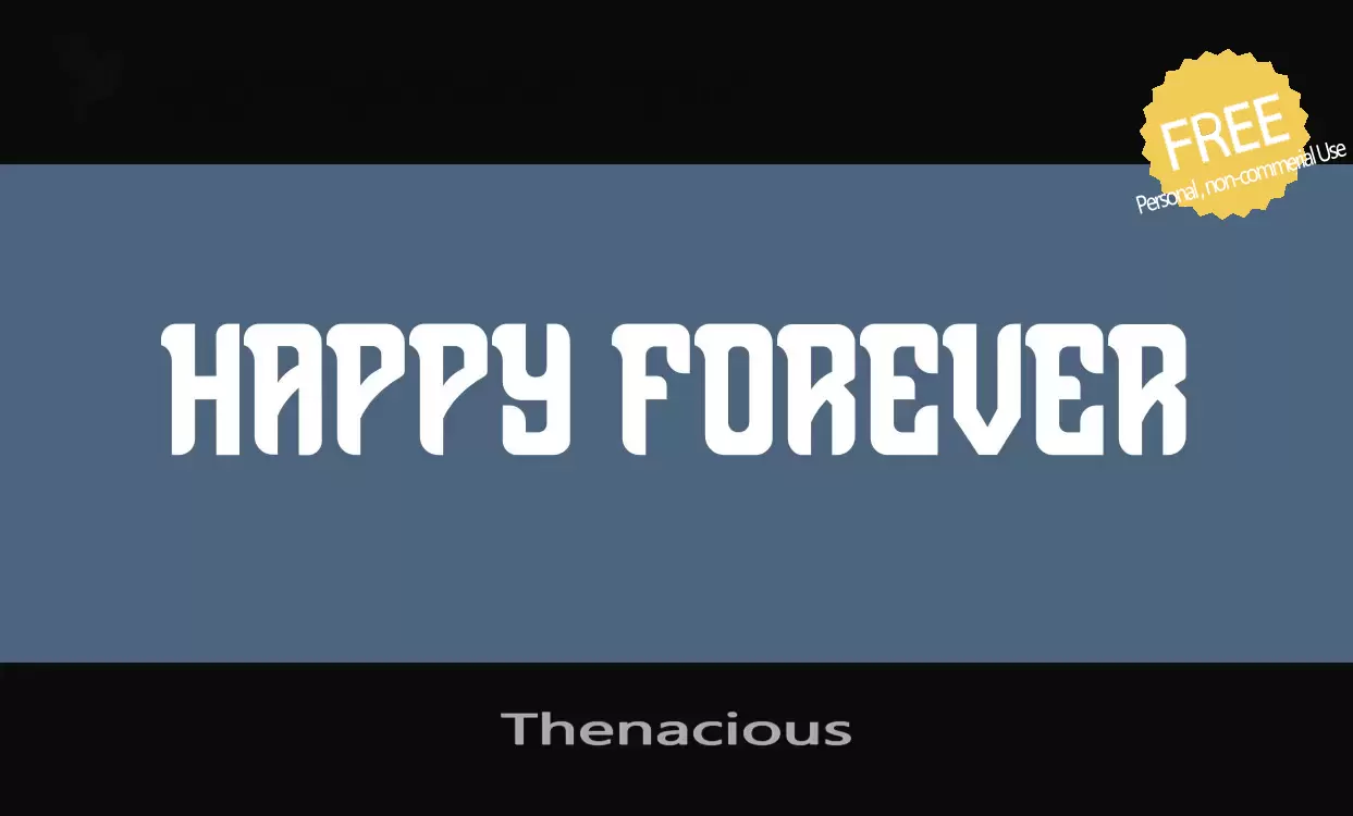 Font Sample of Thenacious