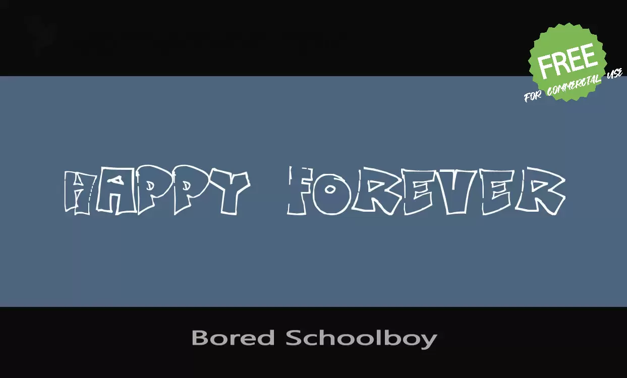 「Bored-Schoolboy」字体效果图