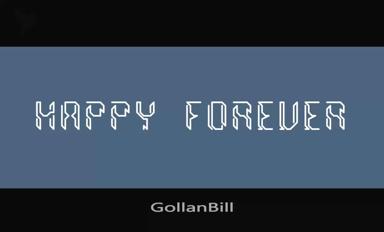 Font Sample of GollanBill