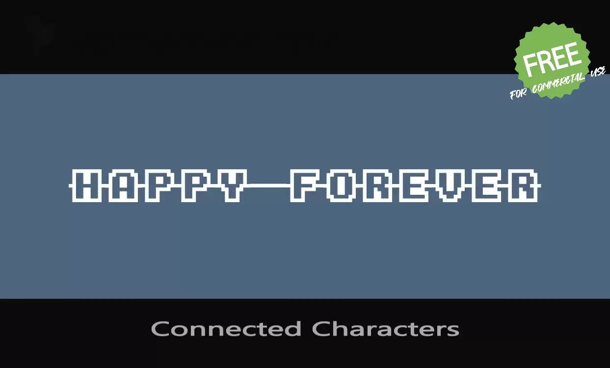 Font Sample of Connected-Characters