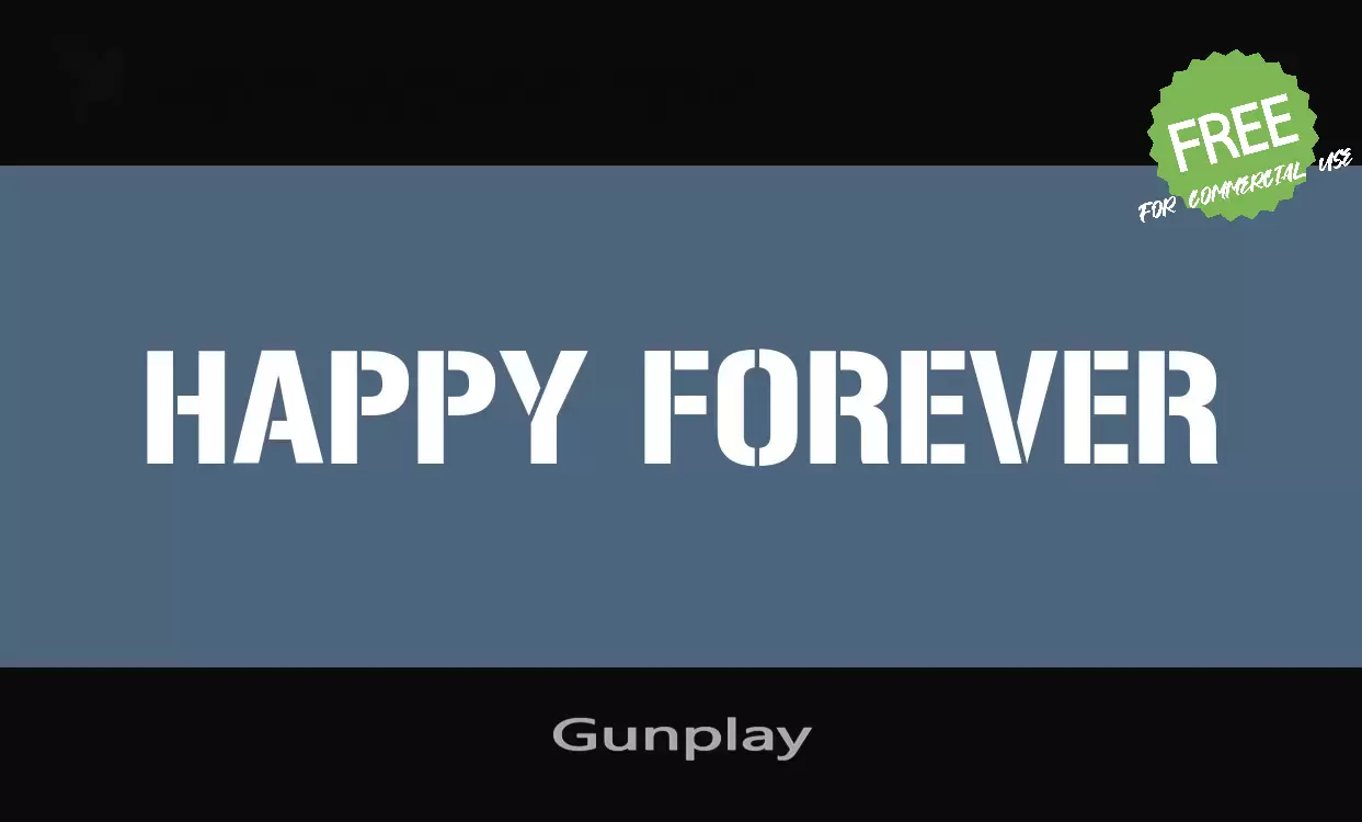 「Gunplay」字体效果图