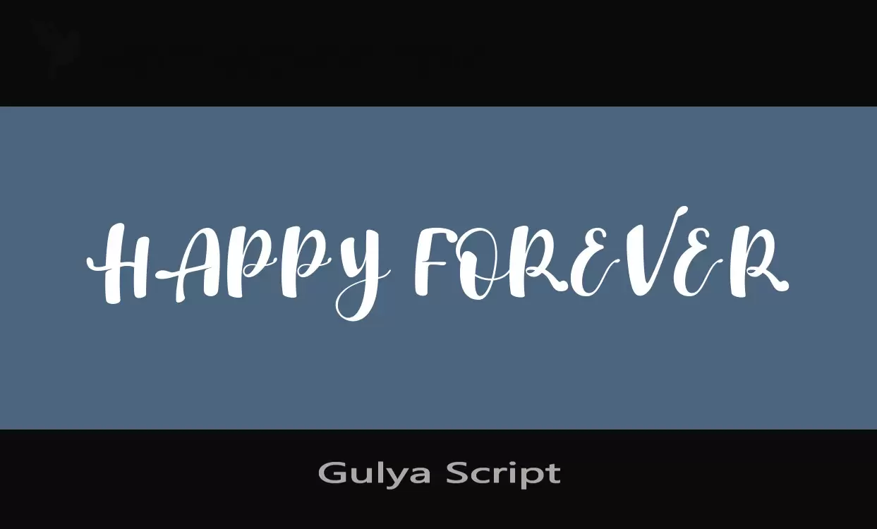 Font Sample of Gulya-Script