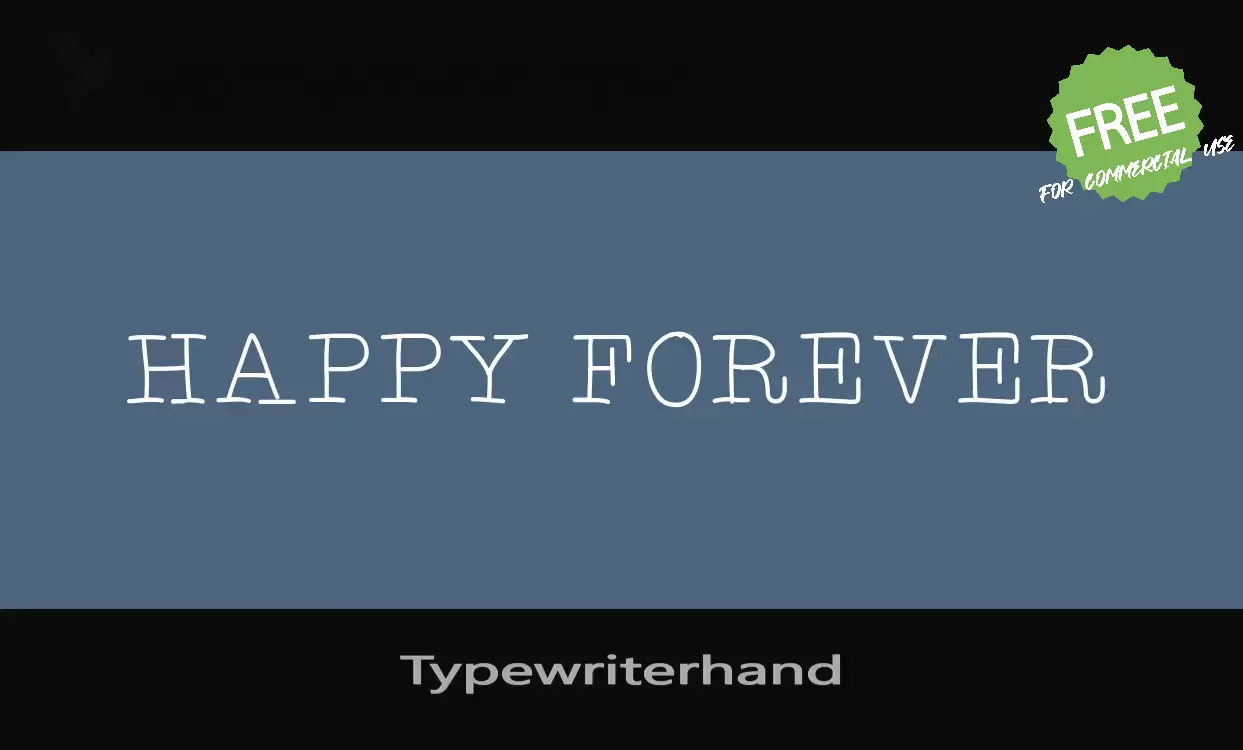 「Typewriterhand」字体效果图