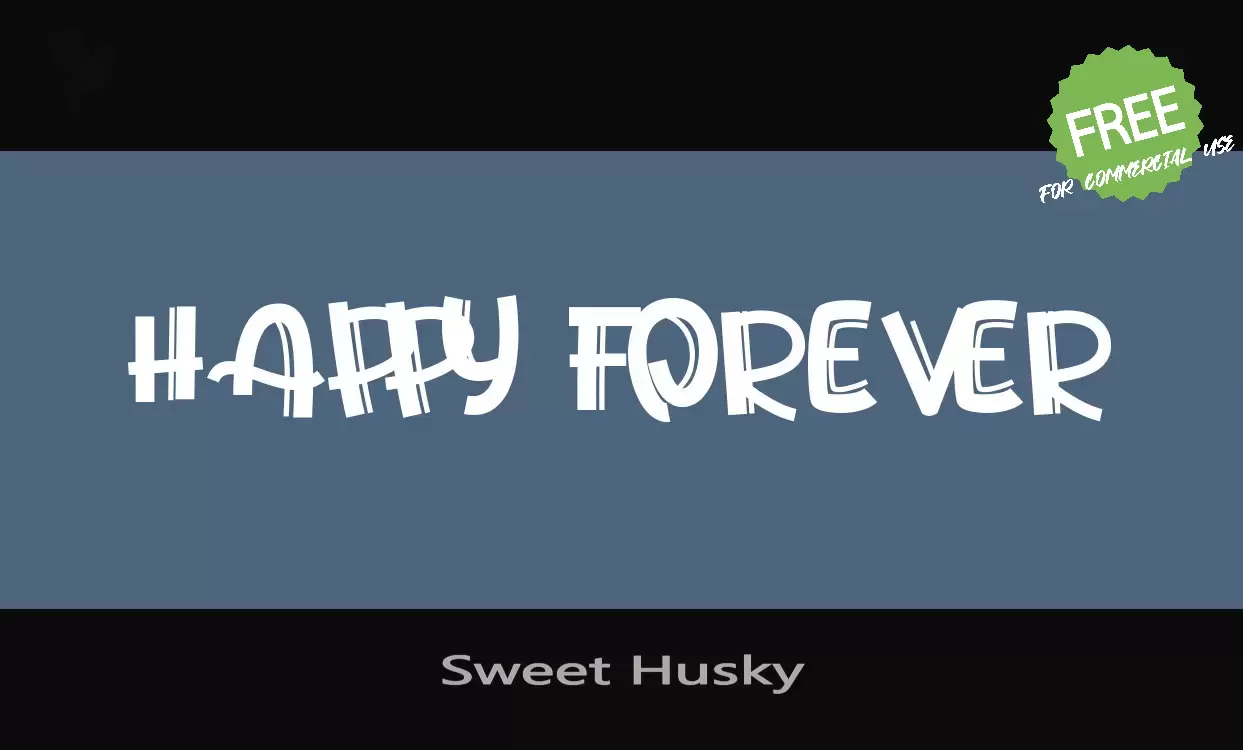 「Sweet Husky」字体效果图