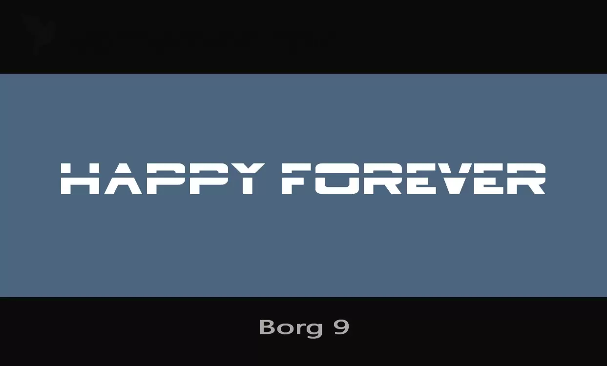 Font Sample of Borg-9