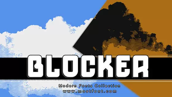 「Blocker」字体排版图片