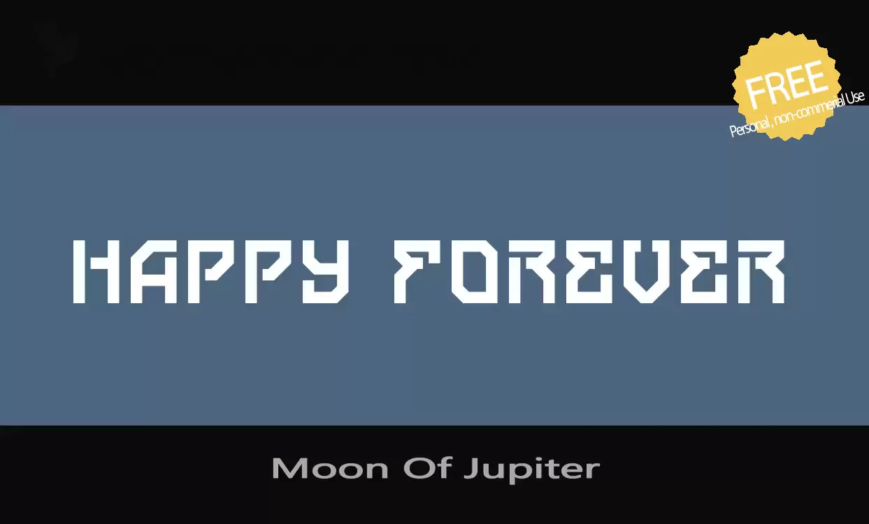 Font Sample of Moon-Of-Jupiter