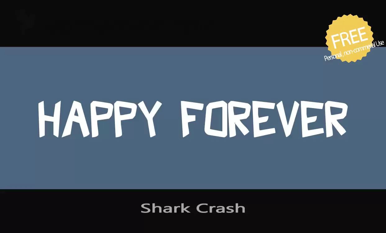 Font Sample of Shark-Crash