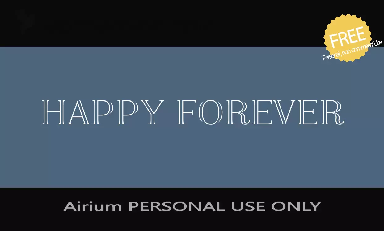 Font Sample of Airium-PERSONAL-USE-ONLY