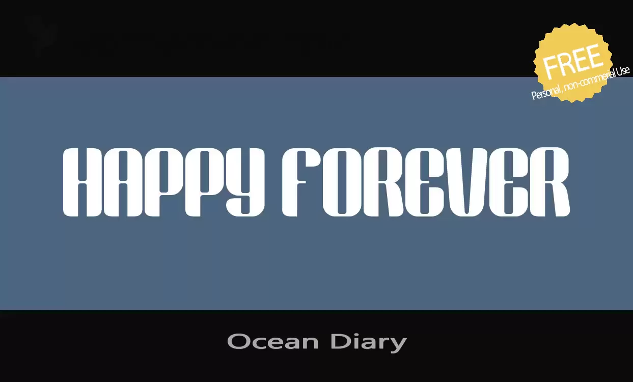 「Ocean-Diary」字体效果图