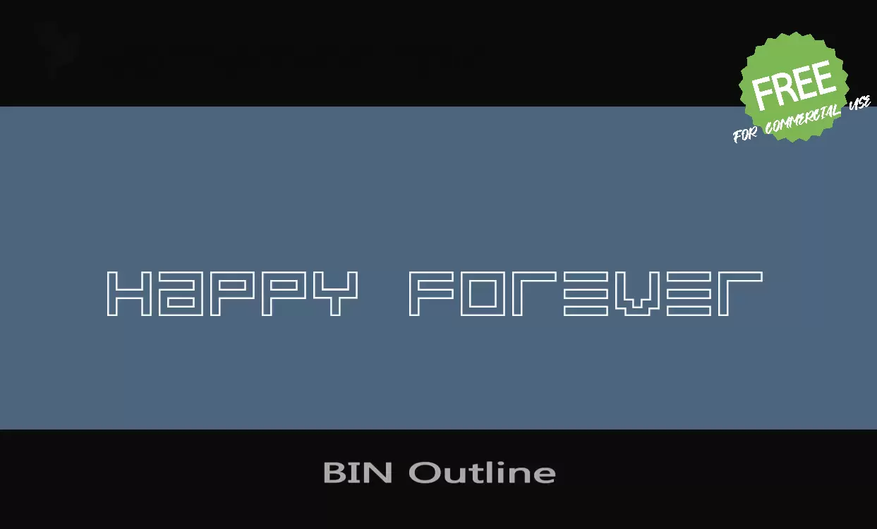 Font Sample of BIN-Outline