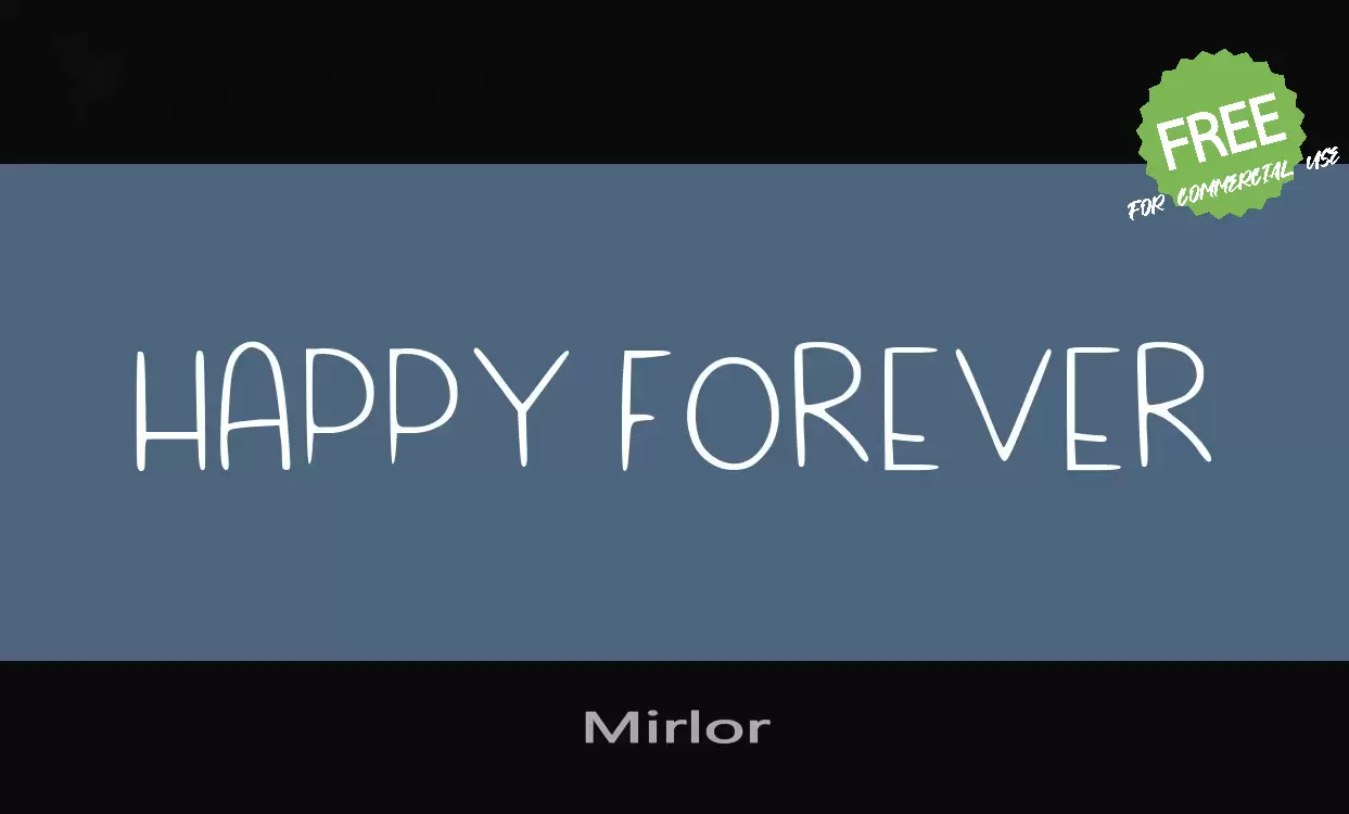 Font Sample of Mirlor