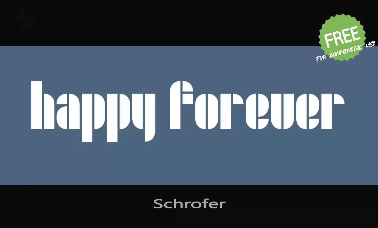 Font Sample of Schrofer