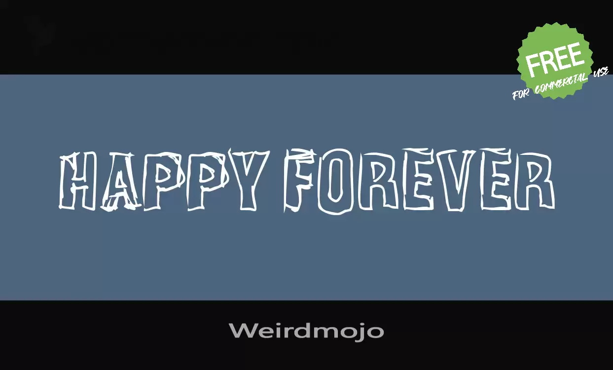 Font Sample of Weirdmojo