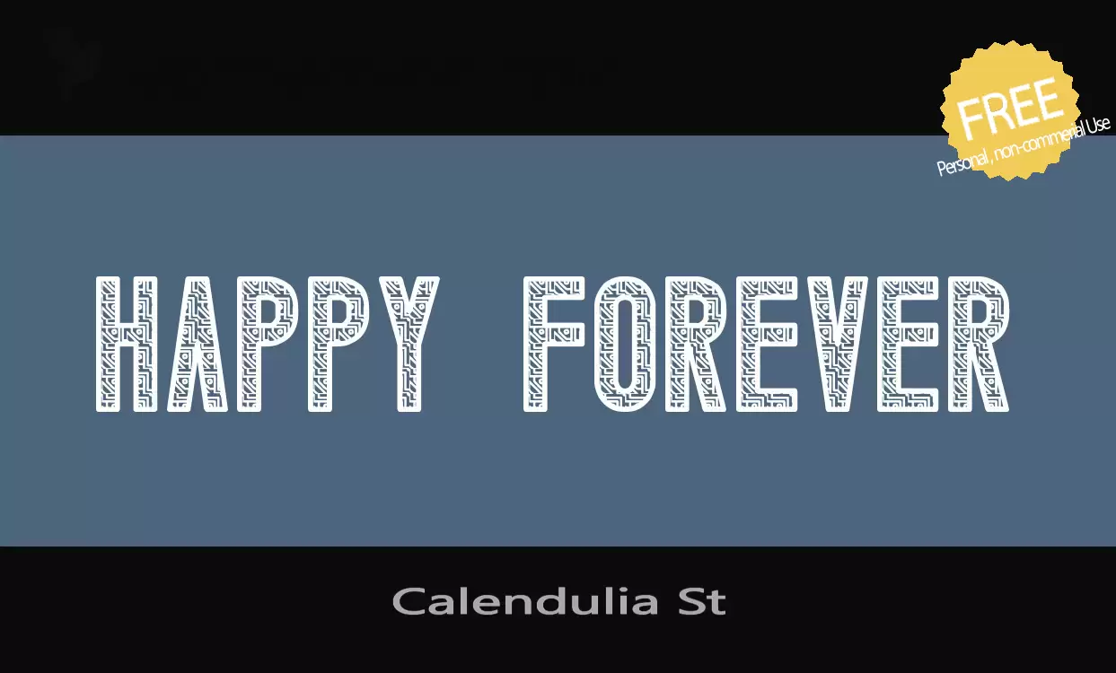 Font Sample of Calendulia-St