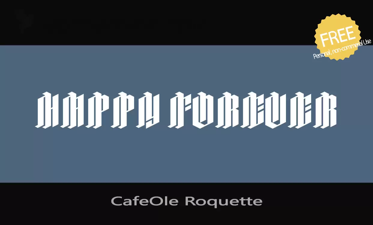 Font Sample of CafeOle-Roquette