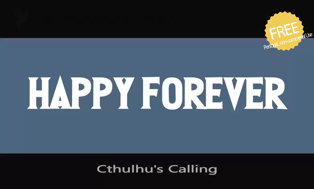 Font Sample of Cthulhu's-Calling