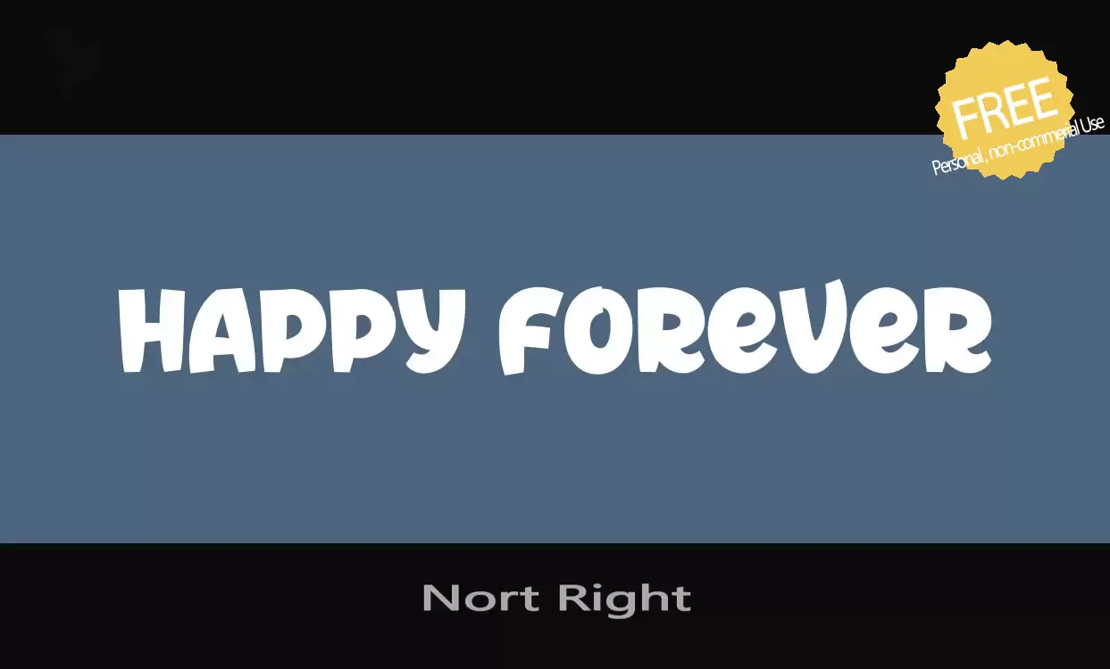 Font Sample of Nort-Right