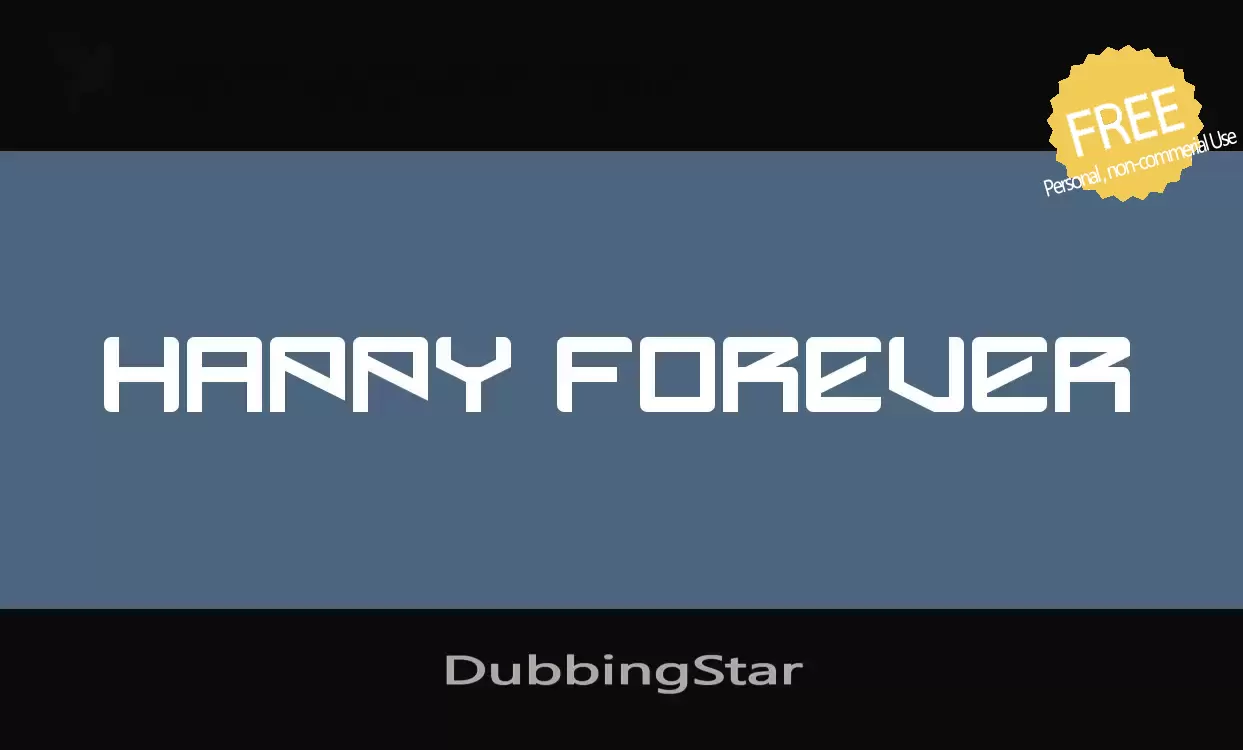 Font Sample of DubbingStar