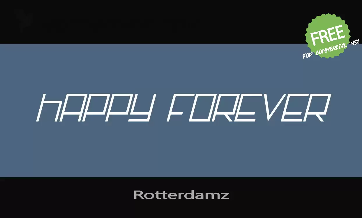 「Rotterdamz」字体效果图