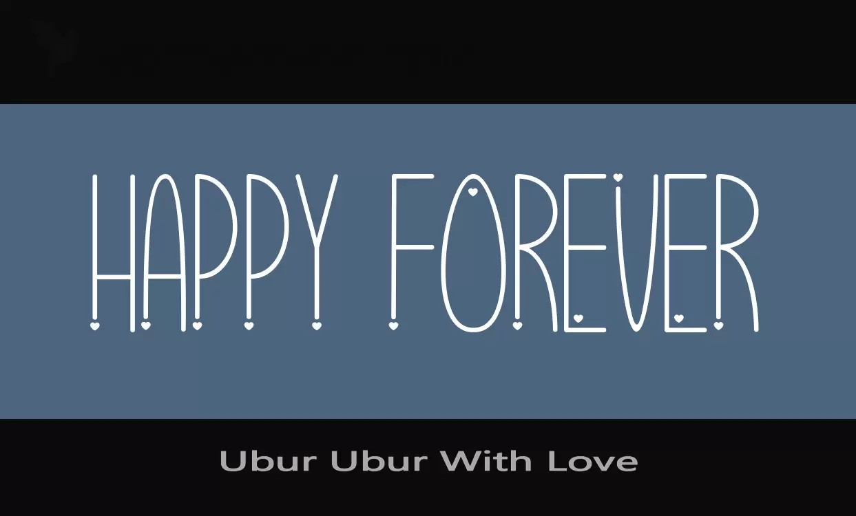 「Ubur-Ubur-With-Love」字体效果图