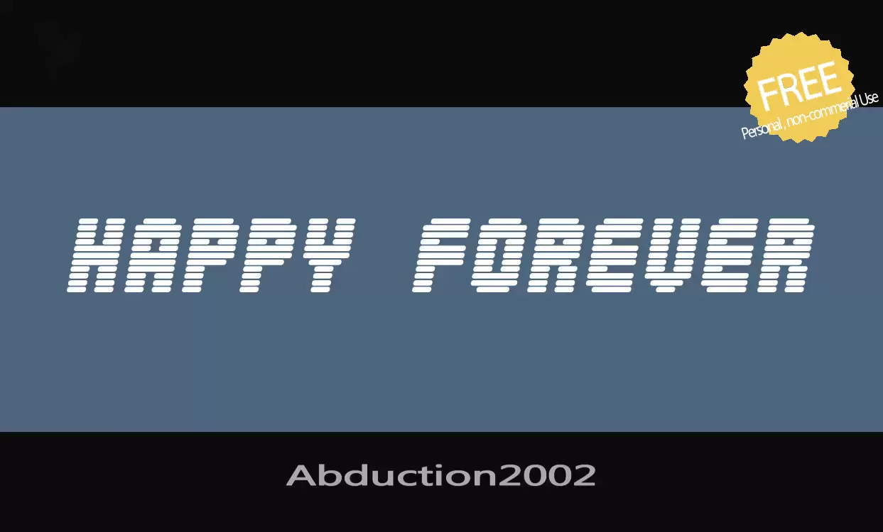 「Abduction2002」字体效果图