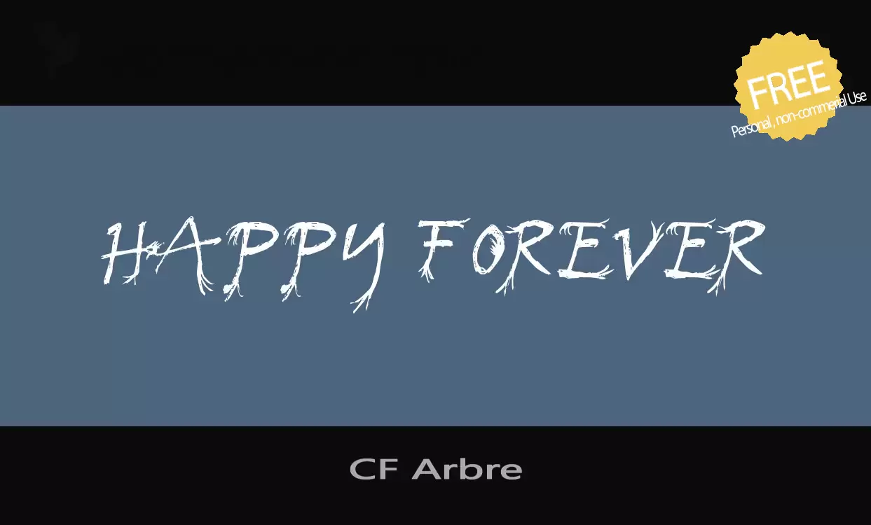 Font Sample of CF-Arbre