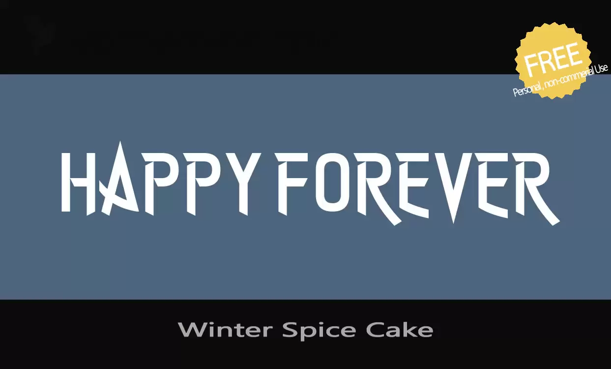 「Winter-Spice-Cake」字体效果图