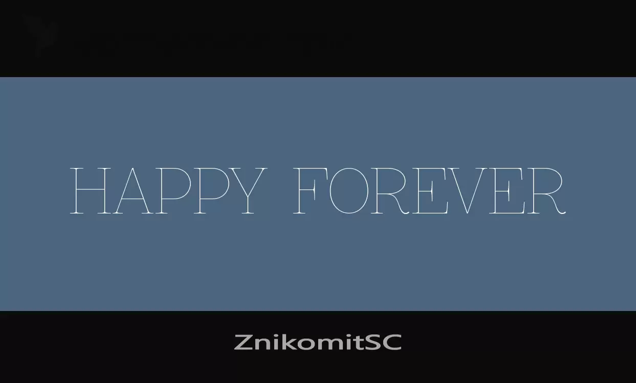 Font Sample of ZnikomitSC