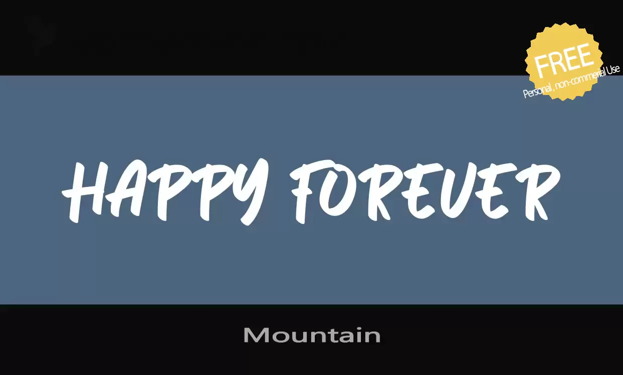 Font Sample of Mountain