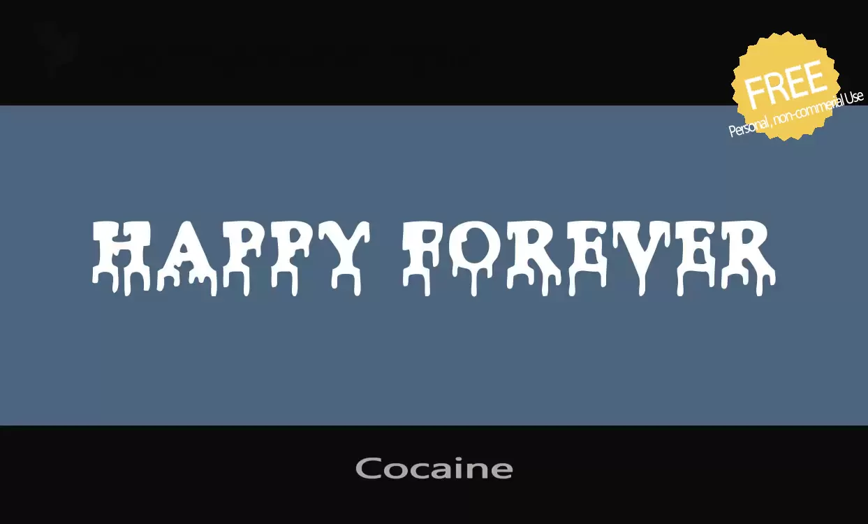 Font Sample of Cocaine