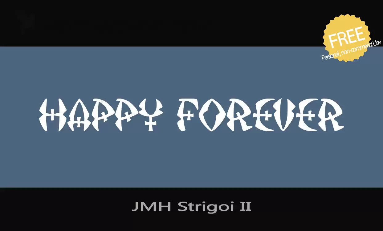 「JMH-Strigoi-II」字体效果图