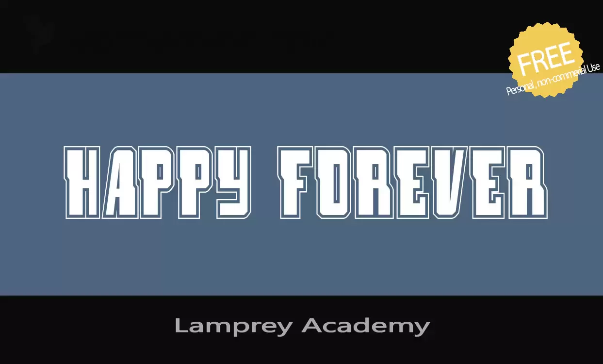 「Lamprey-Academy」字体效果图