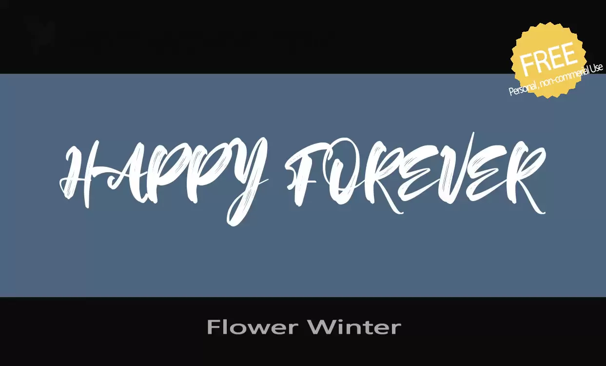 Font Sample of Flower-Winter