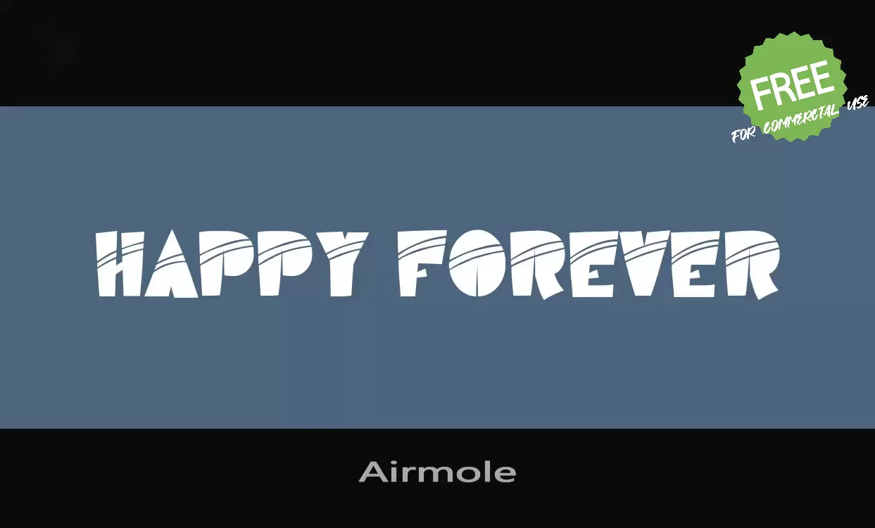 Font Sample of Airmole