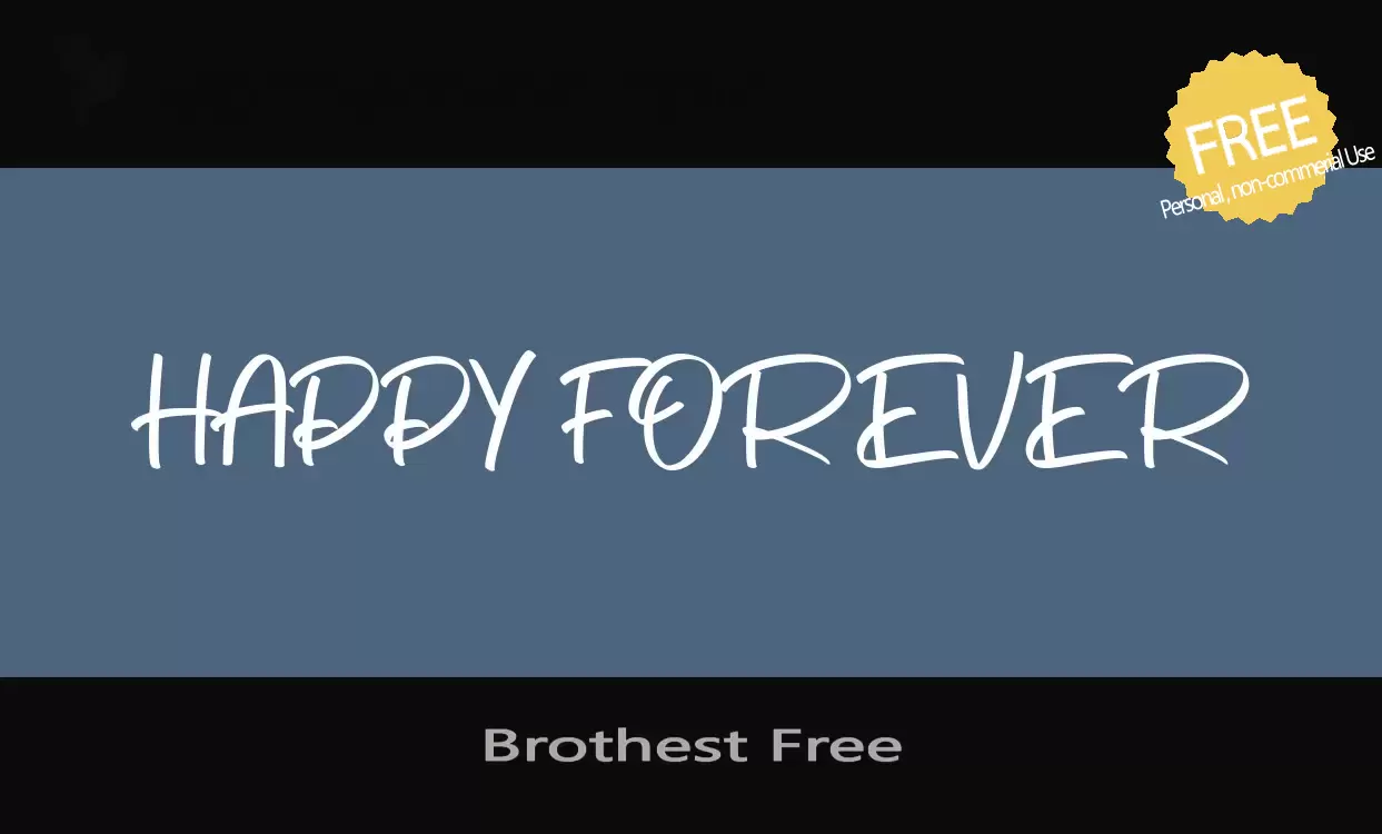 Font Sample of Brothest-Free