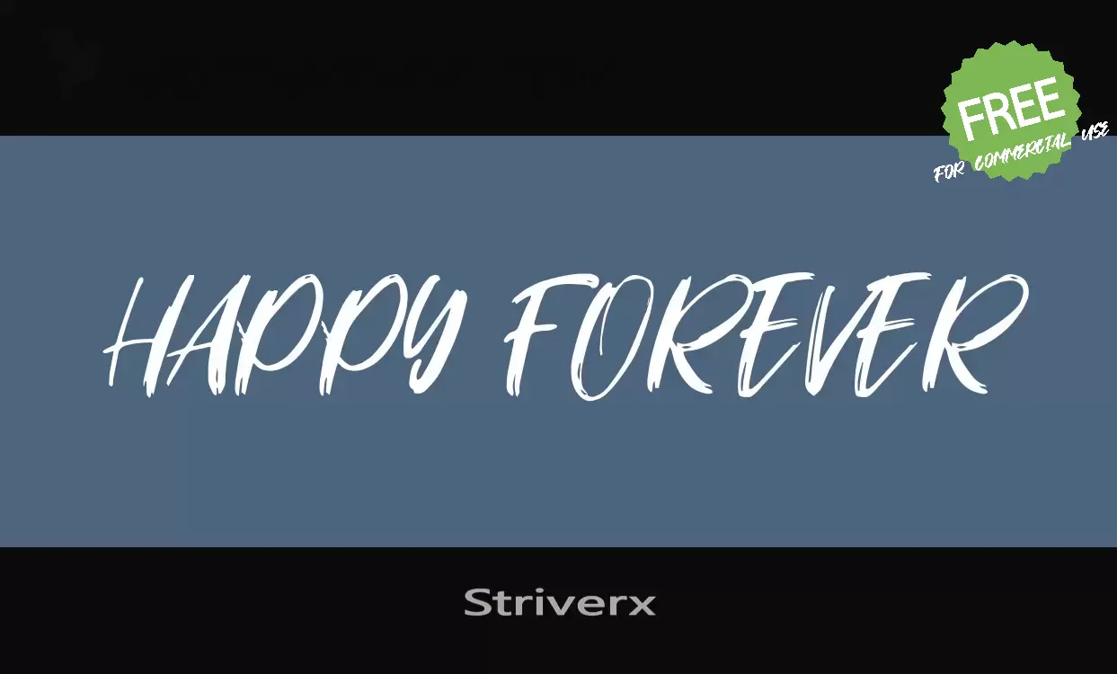 Font Sample of Striverx