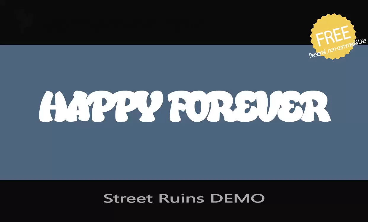 Font Sample of Street-Ruins-DEMO