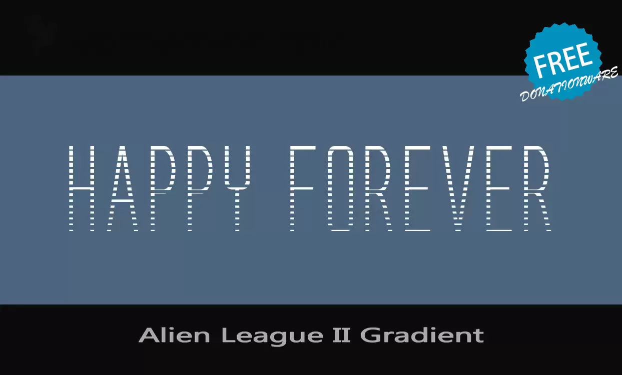 「Alien-League-II-Gradient」字体效果图